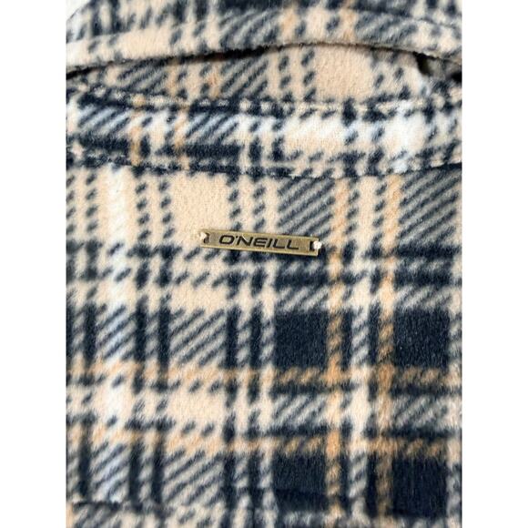 Oneill Zuma Superfleece Shacket Size S NWT Snap-Up Plaid Chest Pocket Side Pkt - Picture 4 of 10
